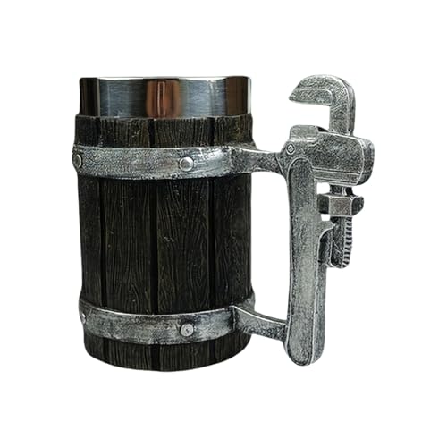 Duyeuau Bierkrug mit ergonomischem Griff, thermoisoliert, Edelstahleinsatz, Trinkbecher, praktisches Trinkgeschirr für Grillen, Sportveranstaltungen, Partys, Bierkrug Duyeuau Bierkrug mit ergonomischem Griff, thermoisoliert, Edelstahleinsatz, Trinkbecher, praktisches Trinkgeschirr für Grillen, Sportveranstaltungen, Partys, Bierkrug von Duyeuau