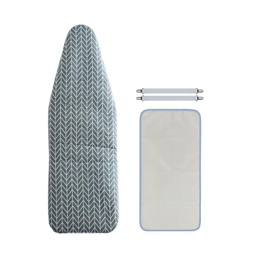 Duyeuau Bügelbrettbezug mit Wärmedämmschicht, elastischer Bordüre und Befestigungszubehör, rutschfester modischer Druck, Bügelbrettschoner mit hitzebeständigem Netzgewebe Duyeuau Bügelbrettbezug mit Wärmedämmschicht, elastischer Bordüre und Befestigungszubehör, rutschfester modischer Druck, Bügelbrettschoner mit hitzebeständigem Netzgewebe von Duyeuau
