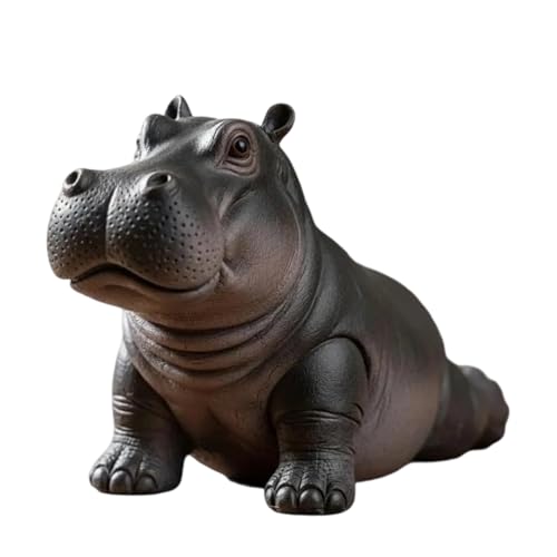 Duyeuau Lustiges, meditierendes, ungeschicktes Nilpferd, Miniatur-Statue, Ornament, Schreibtisch-Dekorationen für Meditationen, Ecken, Einweihungsfeiern, Geschenk, lustige Meditationen von Duyeuau