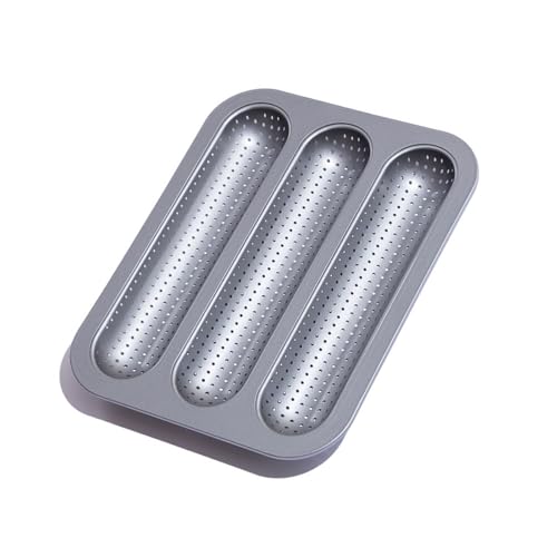 Duyeuau Mini-Kastenform mit 3 Abschnitten, Karbonstahl-Konstruktion, antihaftbeschichtete Vorderseite, einfache Reinigung, perforiertes Brot, professionelles Backen von Brot von Duyeuau