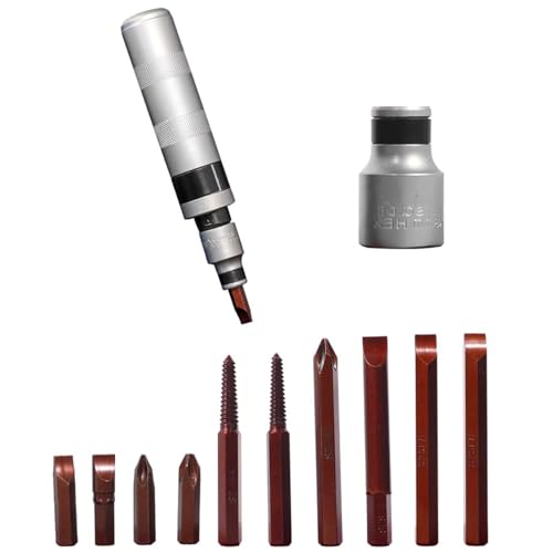 Heavy Duty Carbon Steel Screw Extractor Remover Tool 2 Piece Impacts Driver Set Suitable for Rusted Bolt Extraction Rusted Screw Extractor Kit Heavy Duty Carbon Steel Screw Extractor Remover Tool 2 Piece Impacts Driver Set Suitable for Rusted Bolt Extraction Rusted Screw Extractor Kit von Duyeuau