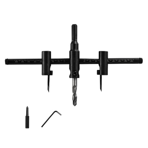 Leistungsstarkes, verstellbares Gipskartonschneider-Werkzeug, schnelles Set-Design und bequemer Griff, geeignet für 30 bis 300 mm Löcher, Manganstahl-Lochschneider Leistungsstarkes, verstellbares Gipskartonschneider-Werkzeug, schnelles Set-Design und bequemer Griff, geeignet für 30 bis 300 mm Löcher, Manganstahl-Lochschneider von Duyeuau