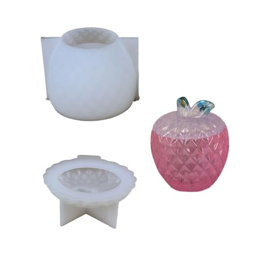 Obstförmige Silikonharz-Glasform für und Heimdekoration, Aufbewahrungsbehälter, Schmuck-Organizer, Obstform, Silikonform von Duyeuau