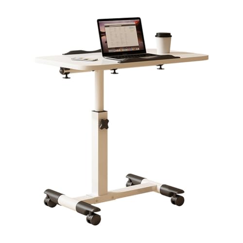 DuzLink Overbed Table, Medical Overbed Table, Hospital Mobile Standing Desk, Adjustable Height Standing Bedside Table with Tilting Desktop & Wheels for Hospital Home Office von DuzLink