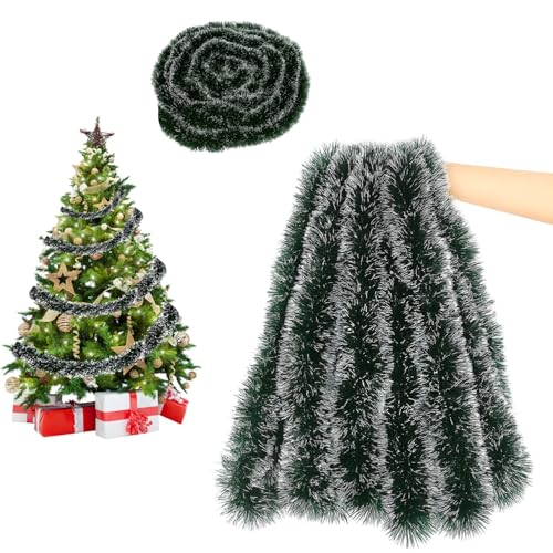 14m Weihnachtsdeko, Künstliche Girlande Weihnachten, Weihnachtsgirlande, Weihnachtsdeko Aussen, Christmas Decorations, Weihnachtsdeko Innen, Weihnachtsschmuck，Türkranz Weihnachten, Tannengirlande von DvBCNMe