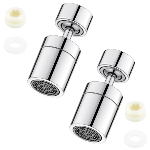 360° Wasserhahn Aufsatz Schwenkbar, 2 Stück Mit Dichtungen, M22 - FM20, M22 - M20, M22 - M22, M22 - FM24, M22 - M24, Für Küche Und Bad, Ideal Zum Geschirrspülen Und Wasser Sparen von DvBCNMe