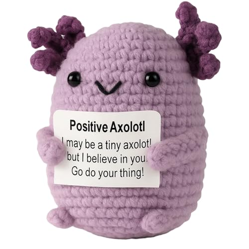 DvBCNMe Positive Geschenke, Süßes Lila Axolotl-Häkelspielzeug, Handgefertigtes Kuscheltier für Emotionale Unterstützung, Ideales für Weihnachts Geburtstag Geschenk und Dekoration DvBCNMe Positive Geschenke, Süßes Lila Axolotl-Häkelspielzeug, Handgefertigtes Kuscheltier für Emotionale Unterstützung, Ideales für Weihnachts Geburtstag Geschenk und Dekoration von DvBCNMe