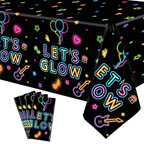 Dvaorc 4 Pack Let's Glow Tablecloth Party Table Cover Neon Party Tablecloth 51x86 Inch Glow Party Tablecloth Neon Glow Table Cover Glow in The Dark Brithday Party Decoration Dvaorc 4 Pack Let's Glow Tablecloth Party Table Cover Neon Party Tablecloth 51x86 Inch Glow Party Tablecloth Neon Glow Table Cover Glow in The Dark Brithday Party Decoration von Dvaorc