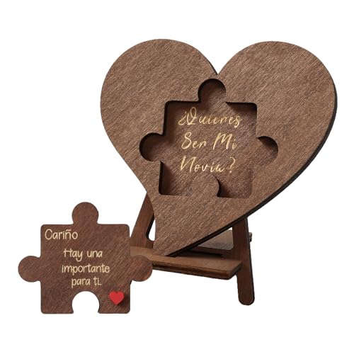 Will You Be My Girlfriend - Quieres Ser Mi Novia, Be My Girlfriend Antragskarte Ideen, Will You Be My Girlfriend Schild, Graviertes Holzherz Puzzleteil-Schild, Romantisches Geschenk zum Valentinstag Will You Be My Girlfriend - Quieres Ser Mi Novia, Be My Girlfriend Antragskarte Ideen, Will You Be My Girlfriend Schild, Graviertes Holzherz Puzzleteil-Schild, Romantisches Geschenk zum Valentinstag von Dvehdbay