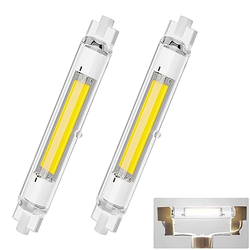 R7S LED 118mm 30W Dimmbar Glühbirne, 30W R7S LED 118mm Glühbirne Ersatz für 200W 300W R7S Halogen Leuchtmittel, R7S LED 118mm Lampen Kaltweiß 6000K 3000LM, Kein Flackern, 360°Abstrahlwinkel, 2 Stück von Dvnoua