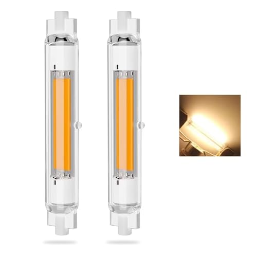 R7S LED 118mm Dimmbar 30W Lampen, LED R7S 118mm 30W Glühbirne Warmweiß 3000K 3000LM, 30W R7S LED Ersatz für 200W 300W Halogenlampen, 360°Abstrahlwinkel, Kein Flackern, LED Leuchtmittel, 2er Pack von Dvnoua