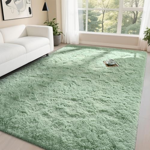 DweIke Flauschiger Shaggy Area Teppich, Grün Plüsch Teppiche für Wohnzimmer Schlafzimmer, Weiche Teppiche für Kinder Mädchen Jungenzimmer, Extra großer flauschiger Teppich, 1.8 mx2.7 m, Grün DweIke Flauschiger Shaggy Area Teppich, Grün Plüsch Teppiche für Wohnzimmer Schlafzimmer, Weiche Teppiche für Kinder Mädchen Jungenzimmer, Extra großer flauschiger Teppich, 1.8 mx2.7 m, Grün von DweIke
