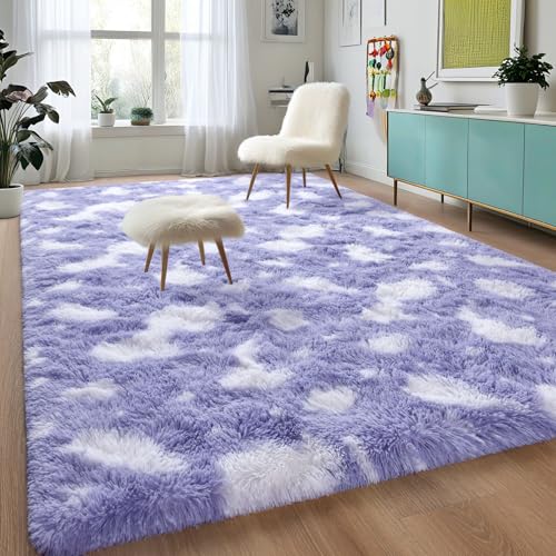 DweIke Flauschiger Teppich für Schlafzimmer, Wohnzimmer, 1,2 x 1,8 m großer Teppich für Jungen, Kinder, Mädchen, weicher Hochflor, für den Innenbereich, Bettüberwurf, Teppich für Kinderzimmer DweIke Flauschiger Teppich für Schlafzimmer, Wohnzimmer, 1,2 x 1,8 m großer Teppich für Jungen, Kinder, Mädchen, weicher Hochflor, für den Innenbereich, Bettüberwurf, Teppich für Kinderzimmer von DweIke