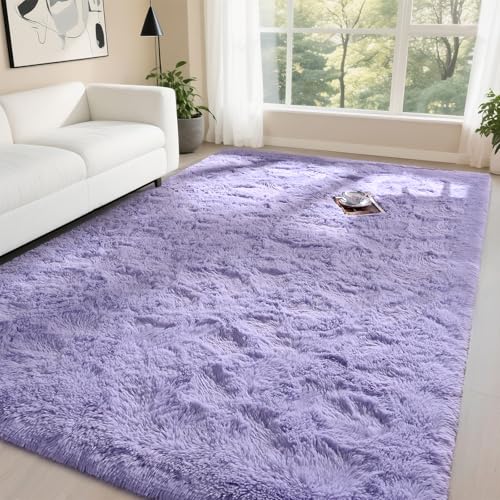 DweIke weicher, flauschiger Shaggy-Teppich für Wohnzimmer, zotteliger Bodenteppich für Schlafzimmer, Mädchenteppich, Kinder, Heimdekoration, Teppich, niedlich, luxuriös, 90 x 150 cm, Violett DweIke weicher, flauschiger Shaggy-Teppich für Wohnzimmer, zotteliger Bodenteppich für Schlafzimmer, Mädchenteppich, Kinder, Heimdekoration, Teppich, niedlich, luxuriös, 90 x 150 cm, Violett von DweIke