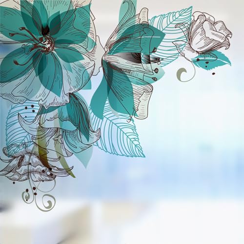 Fensterfolie Blaue Grüne Blumen Fensterfolie Blickdicht Milchglasfolie Selbstklebend Fenster Folie Fenster Sichtschutz Sichtschutzfolie Fensterfolien Bad Window Privacy Film 58x60cm/2 Pcs Fensterfolie Blaue Grüne Blumen Fensterfolie Blickdicht Milchglasfolie Selbstklebend Fenster Folie Fenster Sichtschutz Sichtschutzfolie Fensterfolien Bad Window Privacy Film 58x60cm/2 Pcs von Dwetcxo