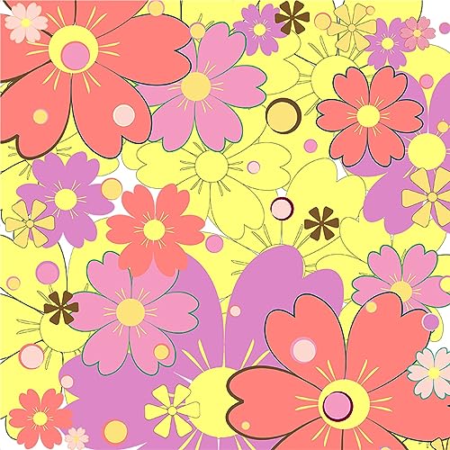 Fensterfolie Gelbe Lila Blumen Fensterfolie Blickdicht Milchglasfolie Selbstklebend Fenster Folie Fenster Sichtschutz Sichtschutzfolie Fensterfolien Bad Window Privacy Film 58x60cm/3 Pcs von Dwetcxo