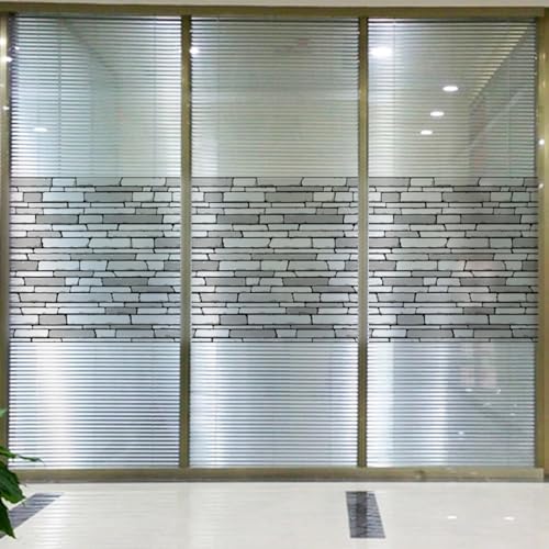 Fensterfolie Weißes Muster Fensterfolie Blickdicht Milchglasfolie Selbstklebend Fenster Folie Fenster Sichtschutz Sichtschutzfolie Fensterfolien Bad Window Privacy Film 58x60cm/2 Pcs von Dwetcxo