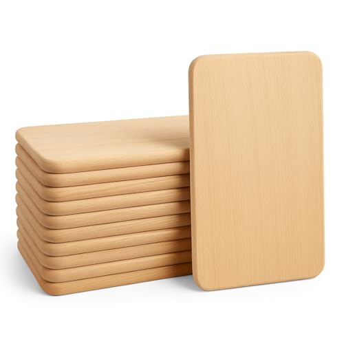 DwieDeko® - 20er Set Frühstücksbrettchen aus Holz - Brettchen - Holzbrettchen zum gravieren - Holzbretter zum basteln - Jausenbrett Holz - Brotzeitbrett - Vesperbrett - Frühstücksbretter von DwieDeko