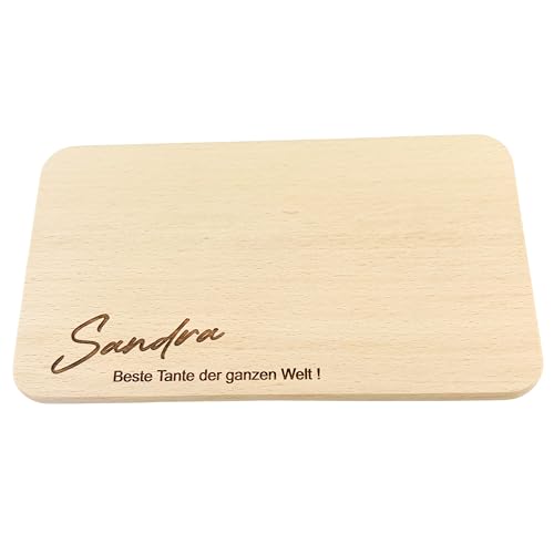DwieDeko - Frühstücksbrettchen personalisiert mit Namen + beste Tante der Welt - Geschenk zum Geburtstag - Holz Schneidebrett mit Gravur - Geburtstagsgeschenk Jausenbrett DwieDeko - Frühstücksbrettchen personalisiert mit Namen + beste Tante der Welt - Geschenk zum Geburtstag - Holz Schneidebrett mit Gravur - Geburtstagsgeschenk Jausenbrett von DwieDeko