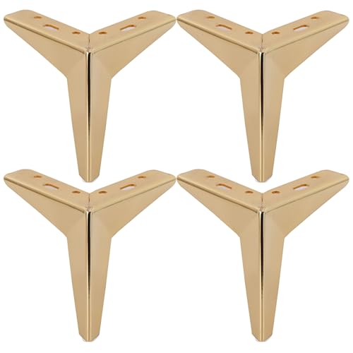 Dwinenixtor 4 Stück Möbelbeine, Möbelfüße Gold Möbelfuß Kaltgewalzter Stahl | Galvanikfläche Moebelfuesse Höhe: 10-17cm Kommode Füße Dreieck Tischbeine Stützfüße Mit Schraube 15cm/6" Dwinenixtor 4 Stück Möbelbeine, Möbelfüße Gold Möbelfuß Kaltgewalzter Stahl | Galvanikfläche Moebelfuesse Höhe: 10-17cm Kommode Füße Dreieck Tischbeine Stützfüße Mit Schraube 15cm/6" von Dwinenixtor
