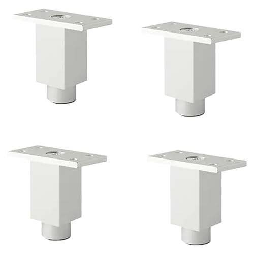 Dwinenixtor 4 Stück Silber Sofafüße, Verstellbare Sofa Füße Metall Schrank Füße Aluminiumlegierung | Eloxierte OberfläChe Tischbeine HöHe: 6-40cm Stützfüße Quadrat Ersatz Beine Mit Schraube 12cm/4.7" von Dwinenixtor