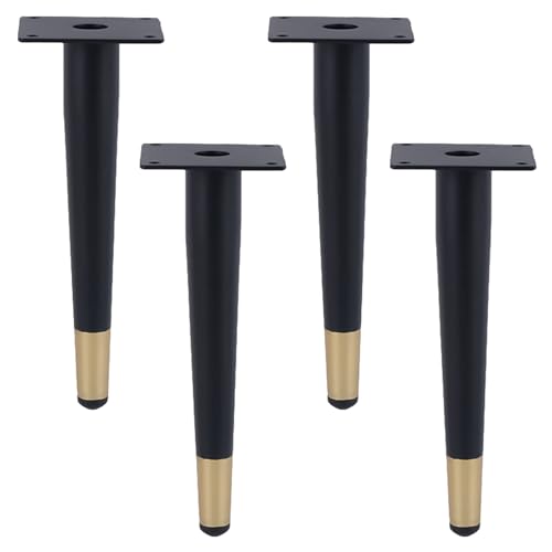 Dwinenixtor Möbelfüße, 4 Stück Bett Füße Konisch Stützfüße Eisen Esstischbeine Mit Schraube Moebelfuesse Höhe: 10-100cm Gold Möbelfuß 65cm/25.6" von Dwinenixtor