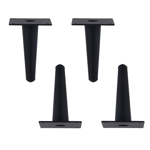 Dwinenixtor Möbelfüße Ersatz, 4 Stück Stützfüße Verstellbar Stützfüße Eisen | Galvanikfläche Moebelfuesse Höhe: 10-100cm Konisch Möbelfuß Schwarze Kommode Füße Mit Schraube 35cm/13.8" von Dwinenixtor