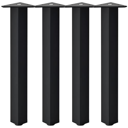 Dwinenixtor Sofa Ersatz Beine, 4 Stück Verstellbare Sofa Füße Metall Schrank Füße Aluminiumlegierung | Eloxierte OberfläChe Schwarze Stützfüße HöHe: 6-40cm Quadrat Ersatz Beine Mit Schraube 20cm/7.9" von Dwinenixtor