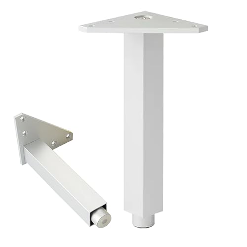 Dwinenixtor Sofafüße Silber, 4 Stück Verstellbare Sofa Füße Quadrat Ersatz Beine Aluminiumlegierung | Eloxierte OberfläChe DIY Schrank Füße HöHe: 6-40cm (+5mm) Tischbeine Stützfüße 40cm/15.7" von Dwinenixtor