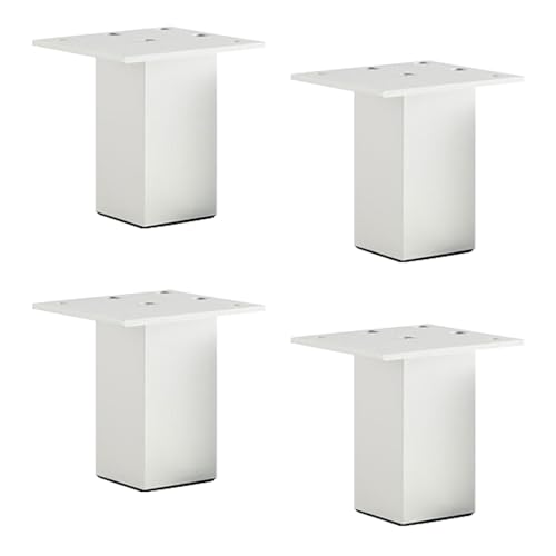 Dwinenixtor Sofafüße Silber, Verstellbar Möbelfüße Metall DIY Schrank Füße HöHe: 3-40cm (+18mm) Quadrat Tischbeine Aluminiumlegierung | Eloxierte OberfläChe Stützfüße 4 Stück Ersatz Beine 5cm/2" von Dwinenixtor