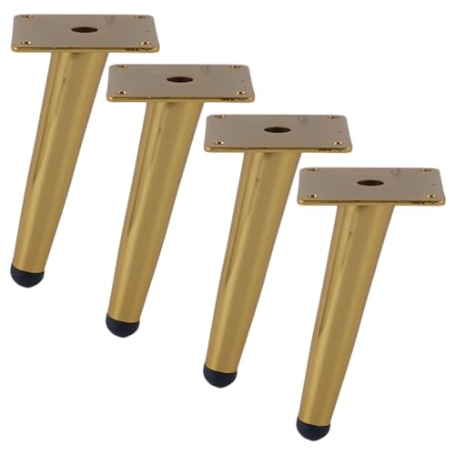 Dwinenixtor Tischfüße, 4 Stück Möbelbeine Gold Möbelfuß Eisen | Galvanikfläche Möbelfüße Höhe: 10-100cm Kommode Füße Schräge Stützfüße Mit Schraube 30cm/11.8" von Dwinenixtor