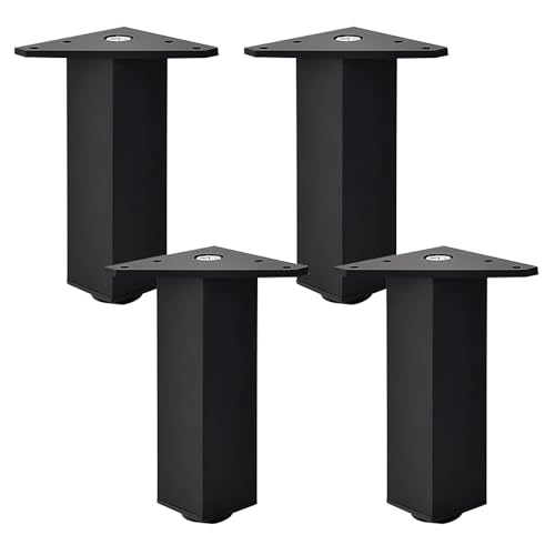 Dwinenixtor Tischfüße Ersatz, Verstellbar Tischbeine HöHe: 6-40cm Couchtisch Füße Aluminiumlegierung | Eloxierte OberfläChe Schwarze Schrank Füße 4 Stück Quadrat Stützfüße Mit Schraube 6cm/2.4" Dwinenixtor Tischfüße Ersatz, Verstellbar Tischbeine HöHe: 6-40cm Couchtisch Füße Aluminiumlegierung | Eloxierte OberfläChe Schwarze Schrank Füße 4 Stück Quadrat Stützfüße Mit Schraube 6cm/2.4" von Dwinenixtor