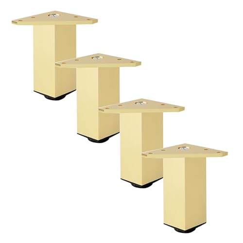 Dwinenixtor Tischfüße Verstellbar, 4 Stück Gold Tischbeine HöHe: 6-40cm Couchtisch Füße Aluminiumlegierung | Eloxierte OberfläChe Schrank Füße Quadrat Ersatz Beine Stützfüße Mit Schraube 10cm/4" Dwinenixtor Tischfüße Verstellbar, 4 Stück Gold Tischbeine HöHe: 6-40cm Couchtisch Füße Aluminiumlegierung | Eloxierte OberfläChe Schrank Füße Quadrat Ersatz Beine Stützfüße Mit Schraube 10cm/4" von Dwinenixtor