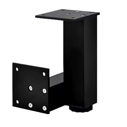 Möbelfüße Schwarz, Quadrat Möbelbeine Höhe: 3-40cm ( +18mm ) Möbelfuß 4 Stück Verstellbar Moebelfuesse Metall DIY Couchtisch Füße Aluminiumlegierung | Eloxierte Oberfläche Tischbeine 40cm/15.7" von Dwinenixtor
