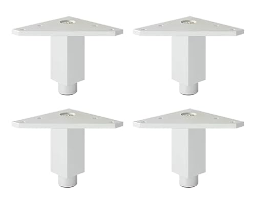 Sofa Füße Metall, 4 Stück Höhenverstellbare Möbelfüße Quadrat Ersatz Beine Aluminiumlegierung | Eloxierte OberfläChe Diy Schrank Füße HöHe: 6-40cm ( +5mm ) Tischbeine Silber Stützfüße 6cm/2.4" von Dwinenixtor