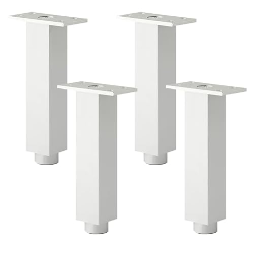 Sofa Füße Metall, 4 Stück Höhenverstellbare Möbelfüße Silber Schrank Füße Aluminiumlegierung | Eloxierte OberfläChe Tischbeine HöHe: 6-40cm Stützfüße Quadrat Ersatz Beine Mit Schraube 18cm/7" von Dwinenixtor