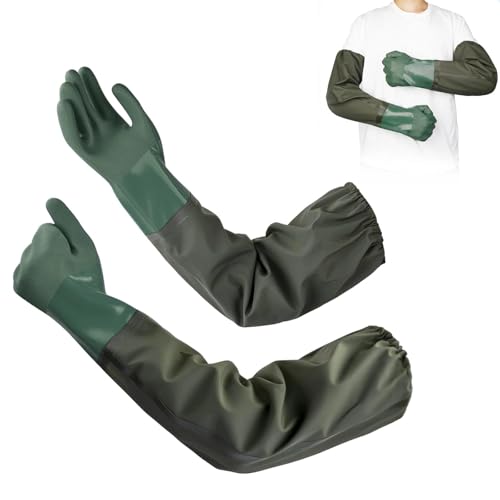 Dwitkul Teichhandschuhe Lang Wasserdicht Gummihandschuhe 70cm Aquarium Handschuhe PVC Arbeitshandschuhe Gartenhandschuhe zur Abflussreinigung für Gartenarbeit, Fischerei, Maschinenbau Dwitkul Teichhandschuhe Lang Wasserdicht Gummihandschuhe 70cm Aquarium Handschuhe PVC Arbeitshandschuhe Gartenhandschuhe zur Abflussreinigung für Gartenarbeit, Fischerei, Maschinenbau von Dwitkul
