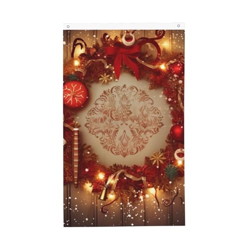 Frohe Weihnachten Ornament Flagge 90 x 152 cm vertikale doppelseitige Gartenflagge Außenhausflagge Lustiges Party-Banner Schild Heimdekoration Gartenflaggen zum Aufhängen an der Wand Frohe Weihnachten Ornament Flagge 90 x 152 cm vertikale doppelseitige Gartenflagge Außenhausflagge Lustiges Party-Banner Schild Heimdekoration Gartenflaggen zum Aufhängen an der Wand von Dwrepo