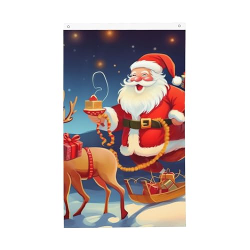 Frohe Weihnachten Schneemann Flagge 90 x 152 cm vertikale doppelseitige Gartenflagge Außenhausflagge Lustiges Partybanner Schild Heimdekoration Gartenflaggen für Wandbehang Poster von Dwrepo