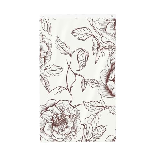 Line Floral Rose Blumen Design Flagge 90 x 152 cm Vertikale doppelseitige Gartenflagge Außen Hof Haus Flagge Lustiges Partybanner Schild Heimdekoration Gartenflaggen für Wandbehang Poster Line Floral Rose Blumen Design Flagge 90 x 152 cm Vertikale doppelseitige Gartenflagge Außen Hof Haus Flagge Lustiges Partybanner Schild Heimdekoration Gartenflaggen für Wandbehang Poster von Dwrepo