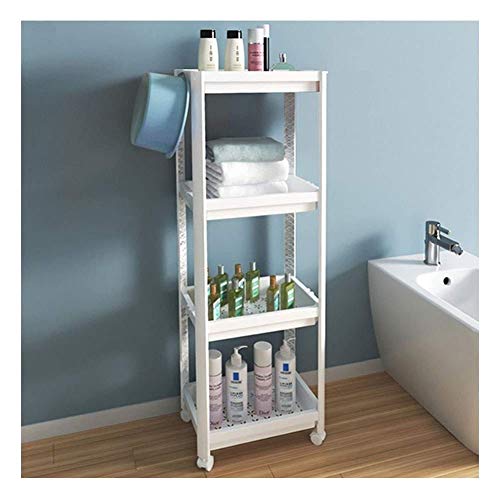 Dxbqm Aufbewahrungsorganisator Aufbewahrungsregal Wagenregale Mehrschichtig Einfach zu montierende Duschtoilette Aufbewahrungsartefakt (Größe: 37 x 26 x 99 cm) von Dxbqm