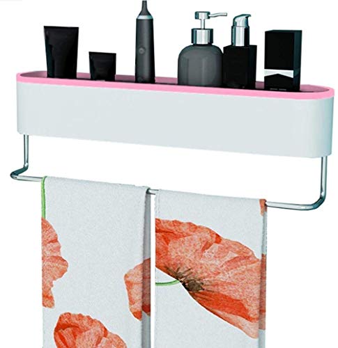 Dxbqm Lagerregal Badezimmer Bad Toilette Küche Waschhandtuch Lagerregal Frei von Löchern, Pink von Dxbqm