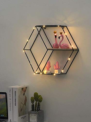 Dxbqm Lagerung Organizer Regal, Nordic Style Kreative Moderne Wohnzimmer Wanddekoration Regal Veranda Hintergrund Wand Eisen Free Punching Shelf (Farbe: A, Größe: 14,5 * 25cm) von Dxbqm