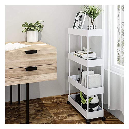 Dxbqm Speicherorganisator Speicherwagen Rollwagen für Wohnzimmer Kühlschrank Spalt Mehrzweckregal Werkzeugfrei Einfache Installation mit Ablaufnetz von Dxbqm