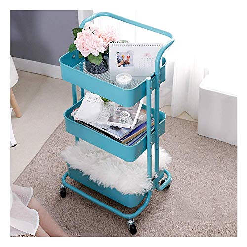 Dxbqm Storage Organizer Küchenwagen Rack Boden Mehrschichtig Geeignet für Schlafzimmer Wohnzimmer Home Mobile Robust Storage Rack (Farbe: 1#) von Dxbqm