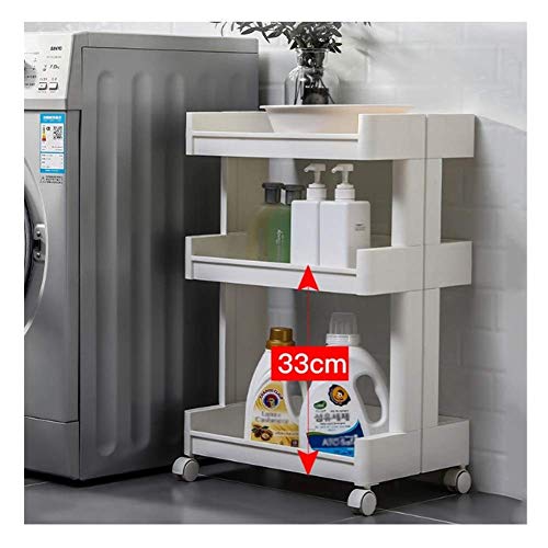 Dxbqm Storage Organizer Rolling Cart Utility Cart 3Tier Lagerwagen mit Rädern Ideal für Schlafzimmer Küche Garage Büro von Dxbqm