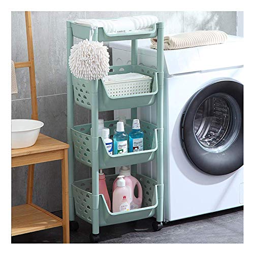 Dxbqm Storage Organizer Serving Trolley Robuste Aufbewahrungsbox Badezimmerregale Küchenboden-Aufbewahrungsregale Multifunktions (Größe: 37,5 x 32 x 99,5 cm) von Dxbqm