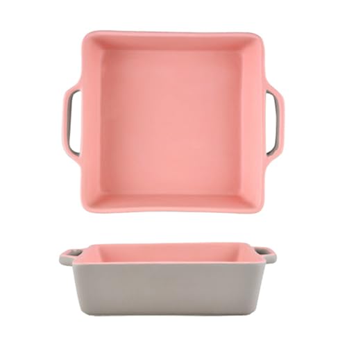 Dxcaicc Backblech Keramik 2PCS Doppelgriff Zweifarbiges Spleißdesign Lasagnegeschirr Quadrat Modisch Einzigartig Mehrere Farben Verfügbar Zuhause Backformen,Pink Gray,Small Dxcaicc Backblech Keramik 2PCS Doppelgriff Zweifarbiges Spleißdesign Lasagnegeschirr Quadrat Modisch Einzigartig Mehrere Farben Verfügbar Zuhause Backformen,Pink Gray,Small von Dxcaicc