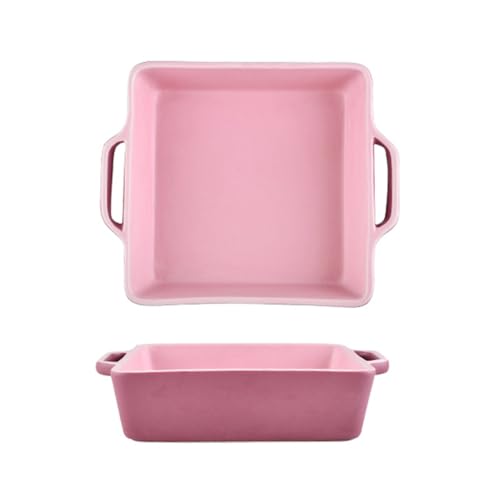Dxcaicc Backblech Keramik 2PCS Doppelgriff Zweifarbiges Spleißdesign Lasagnegeschirr Quadrat Modisch Einzigartig Mehrere Farben Verfügbar Zuhause Backformen,Rosa,Small Dxcaicc Backblech Keramik 2PCS Doppelgriff Zweifarbiges Spleißdesign Lasagnegeschirr Quadrat Modisch Einzigartig Mehrere Farben Verfügbar Zuhause Backformen,Rosa,Small von Dxcaicc