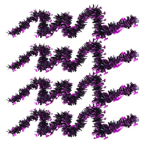4PCS Halloween-Lametta-Girlanden,Halloween Girlande,Klassische Halloween Drehstreifen,Party-wollstreifen-dekor,Halloween deko,Halloween Party,für Drinnen Draußen (B) von Dxmcgttbd